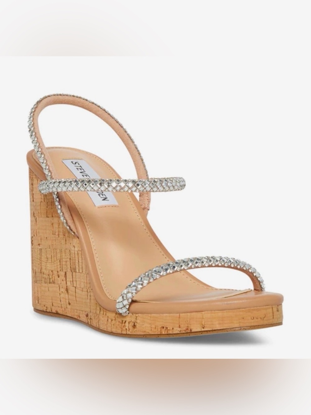 Steve Madden Rhinestone Cork Wedge Sandals